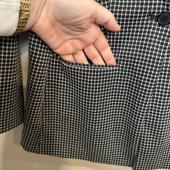 Calvin Klein Women's Blazer Jacket Size Medium Houndstooth Academia Career - Picture 3 of 9
